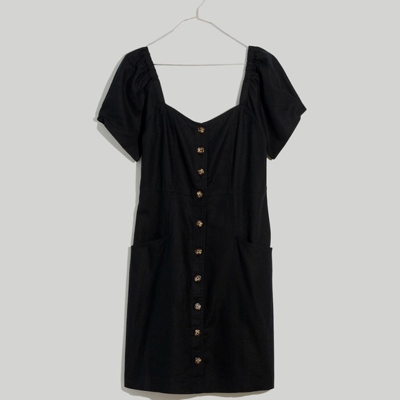 Madewell Dresses & Skirts - Madewell Black Button-Front Mini Dress